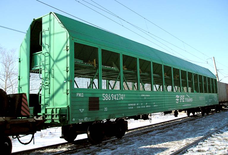 Железнодорожные перевозки легковой машины сеткой из Тайшета в Новороссийск